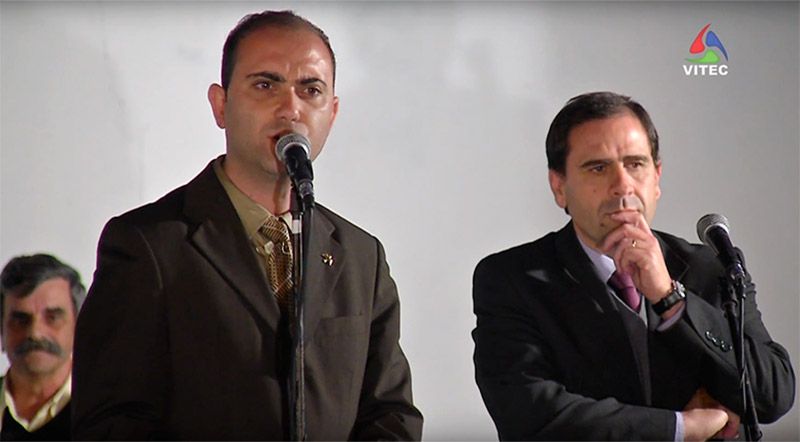 Bruno Oliveira e José Eliseu na Cantoria das Festas de São João de Deus