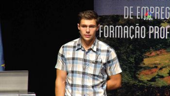 Apresentação de PAP do Curso de Técnico de Informática na Mostra Regional de Emprego