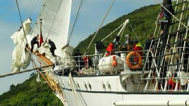 Navio-escola Sagres no Porto das Pipas‏