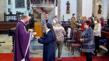 Missa na Igreja da Sé, em Angra do Heroísmo, a Catedral dos Açores