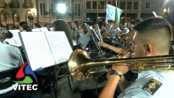 Filarmónica da Lomba da Fazenda, São Miguel, em visita à ilha Terceira