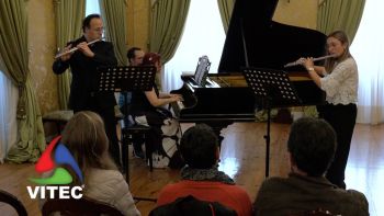 Nuno Inácio e Isolda Rubio proporcionam masterclass de piano e flauta transversal